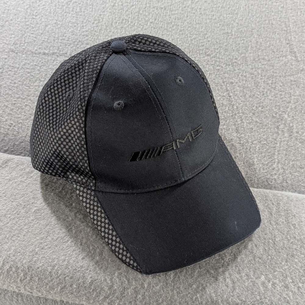 Port Authority AMG Hat Mens OSFM Black Mesh Back Mercedes Benz Baseball Cap